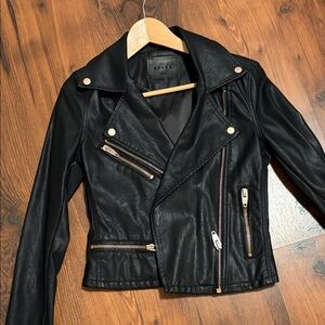 Black Faux Leather Biker Jacket 🖤